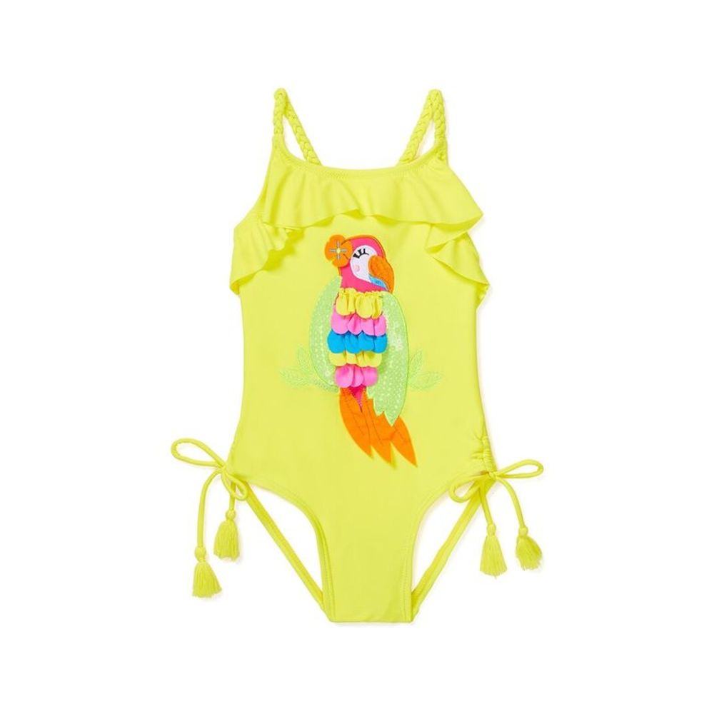 Flapdoodles Parrot Applique One-Piece